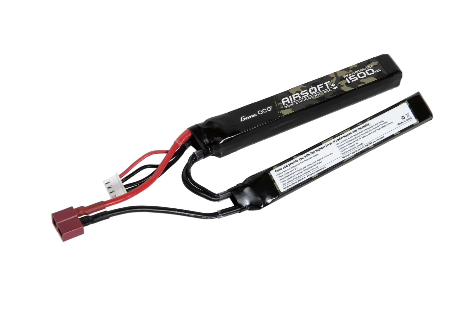 Li-Po Gens ace 25C 1500mAh 3S1P 11.1V battery